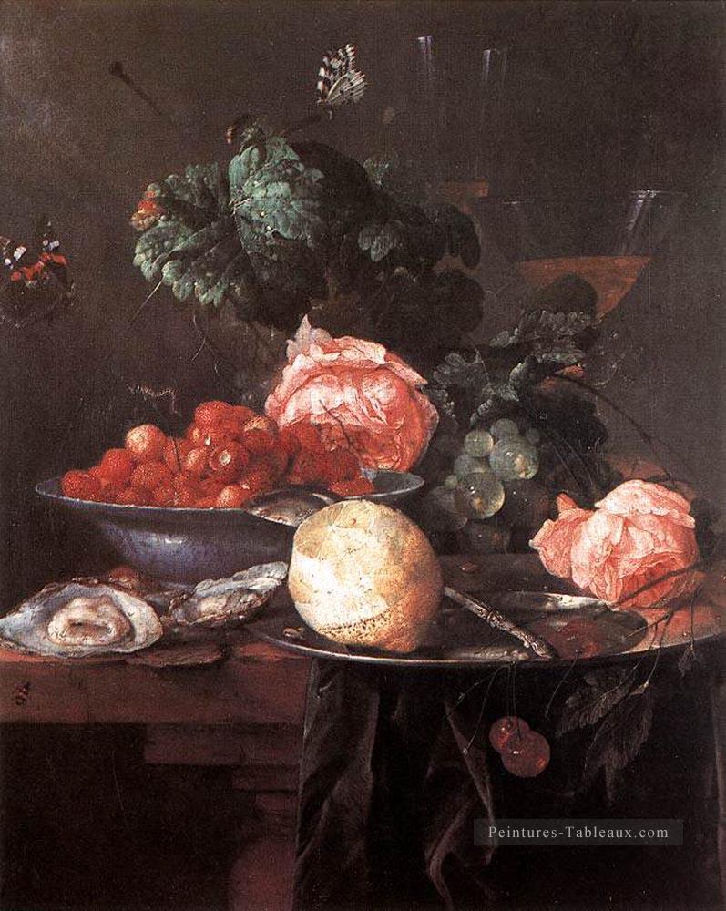Nature morte aux fruits 1652 Baroque néerlandais Jan Davidsz de Heem Peintures à l'huile